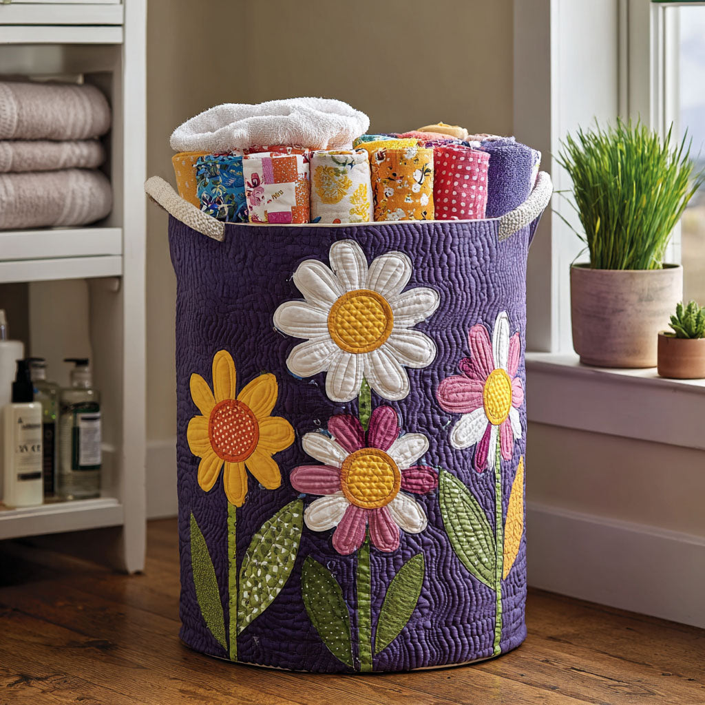Panier à linge matelassé – Style intemporel – vue 1