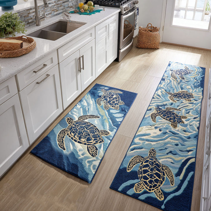 Tapis de cuisine antidérapant – Tortue marine