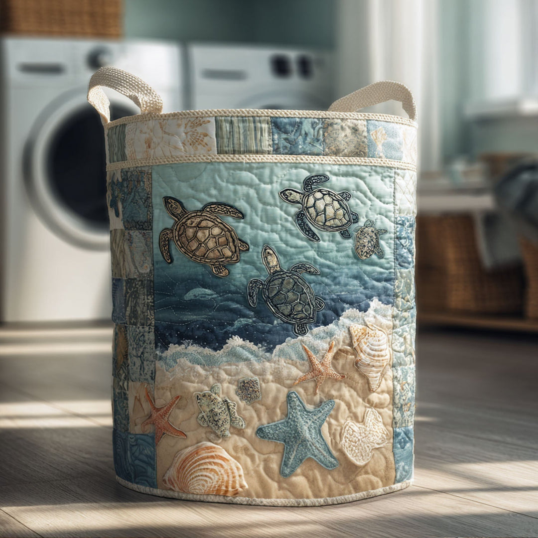Panier à linge matelassé – Tortue marine – vue 5