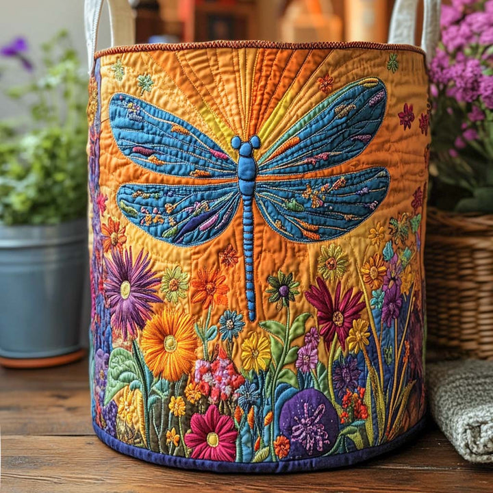 Panier à linge matelassé – Motif floral – vue 1