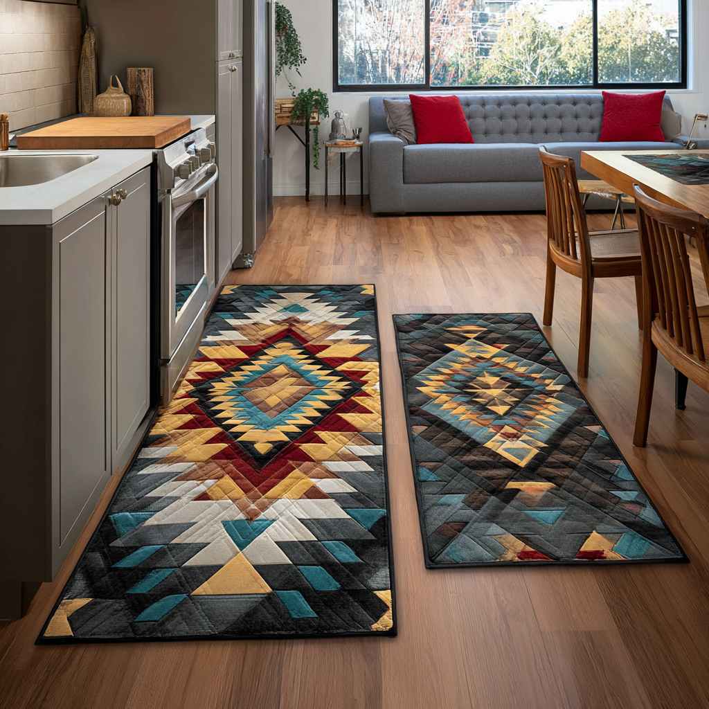 Tapis de cuisine antidérapant – Horizon chaleureux