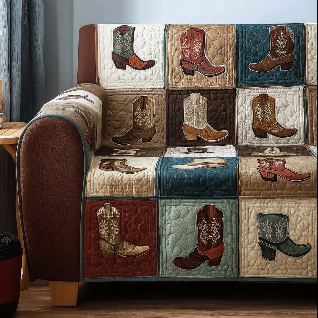 Housse de canapé matelassée – Style western – image 1