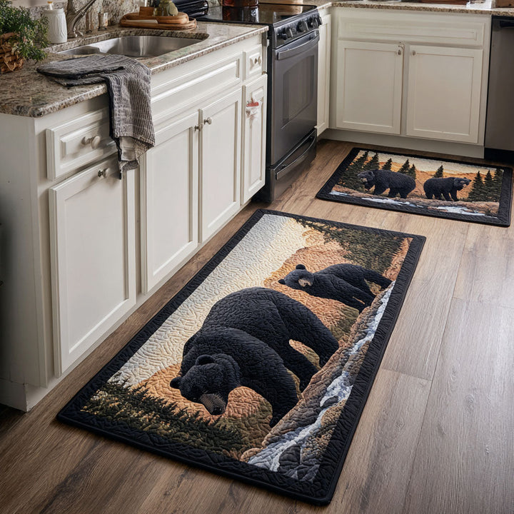 Tapis de cuisine antidérapant – Ours style nature