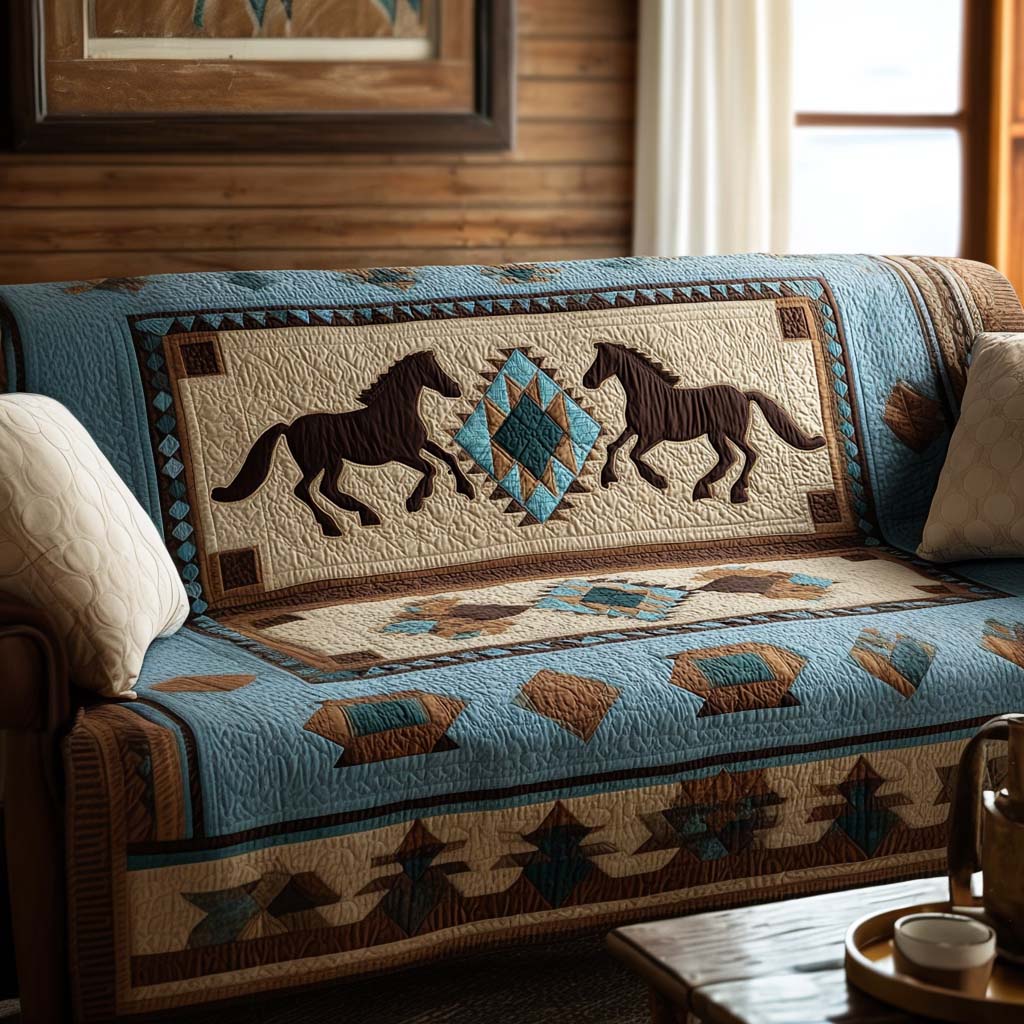 Housse de canapé matelassée – Motif décoratif – image 1