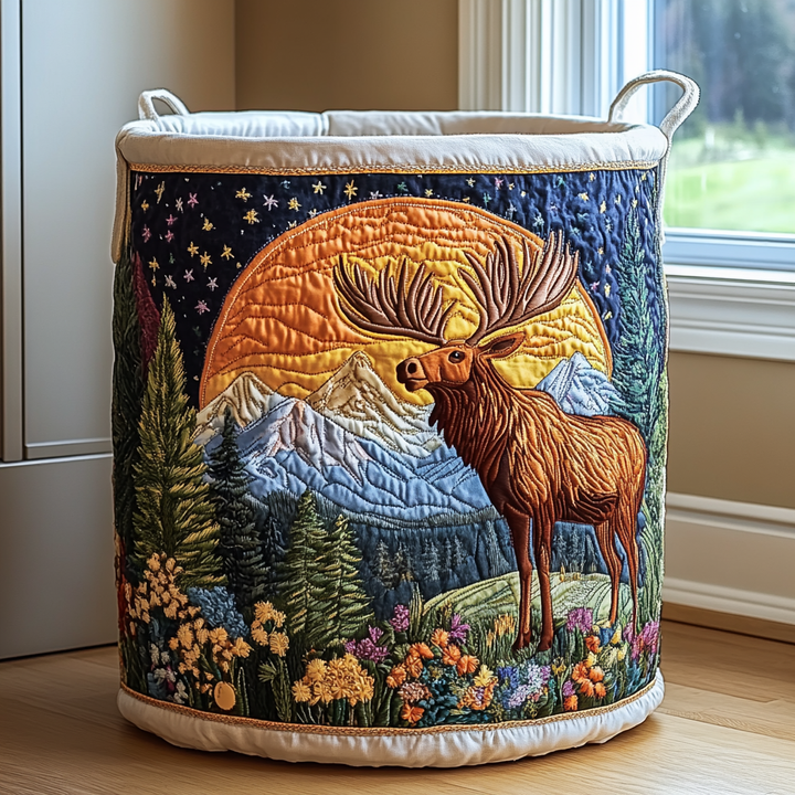 Panier à linge matelassé – Paysage forestier – vue 7