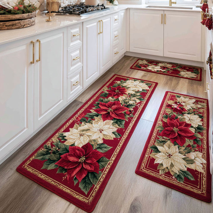 Tapis de cuisine antidérapant – Ambiance hivernale