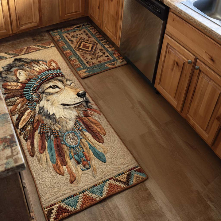 Tapis de cuisine antidérapant – Loup majestueux