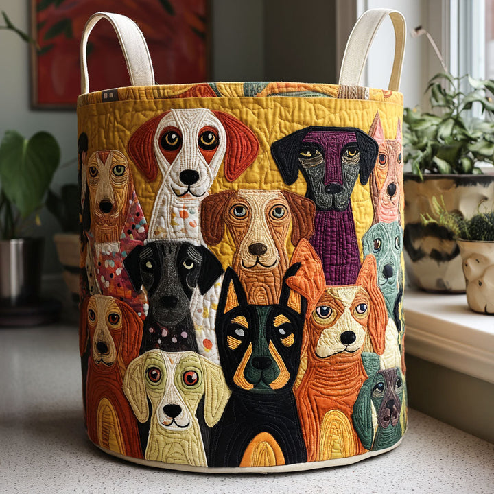 Panier à linge matelassé – Motif chiens – vue 5