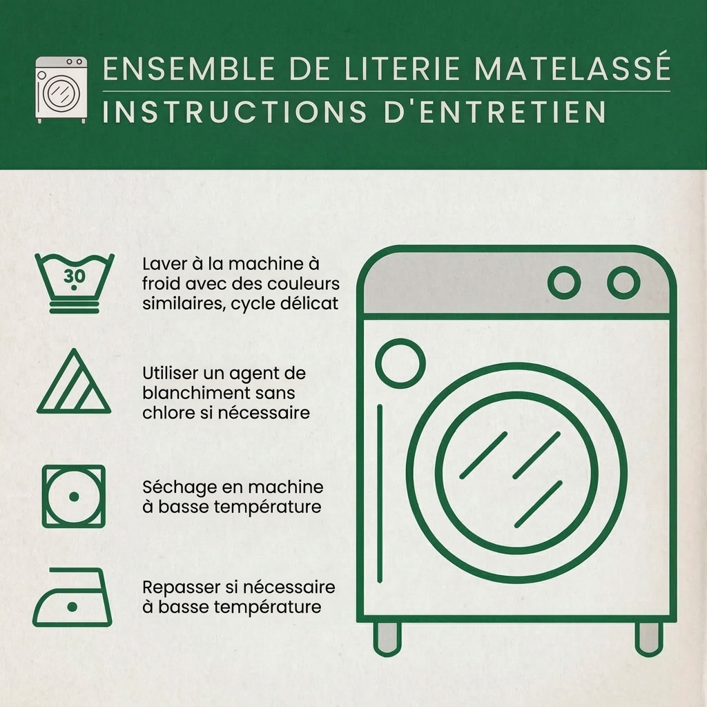 Parure de lit matelassée 3 pièces - Magie du Père Noël