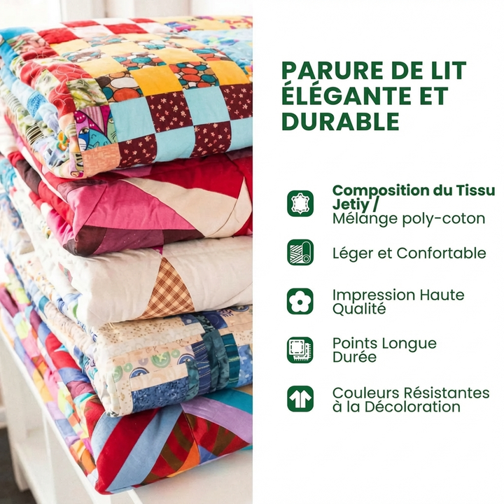 Parure de lit matelassée 3 pièces - Amis des Neiges